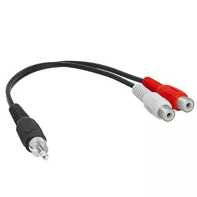 Audio Y Adapter 1 RCA Plug To 2 RCA Jacks Extension Splitter • $6.99