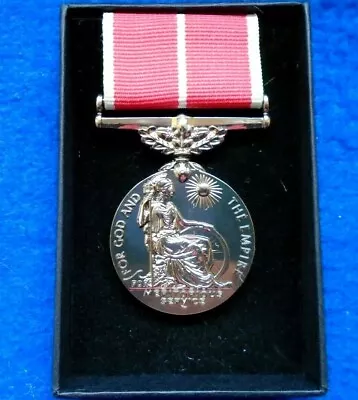 British Empire Medal Bem (mil) Repro Full Size Medal & Ribbon Presentation Box • £22