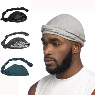 Men Turban Head Wrap Satin Lined Head Scarf HaloTurban Hijab Hat Cap Cover • $8.44