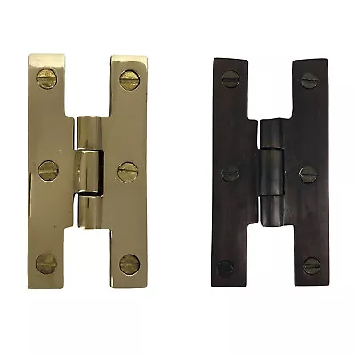 H Hinge For Door And Cabinet In Solid Brass 3 Inch • $10.99