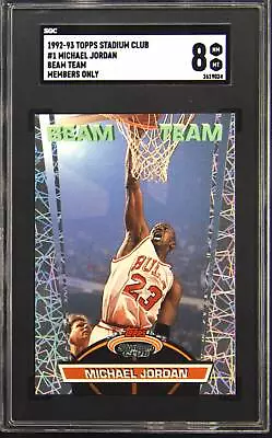 1992-93 Topps Stadium Club Beam Team Michael Jordan Members Only SGC 8 • $499.99