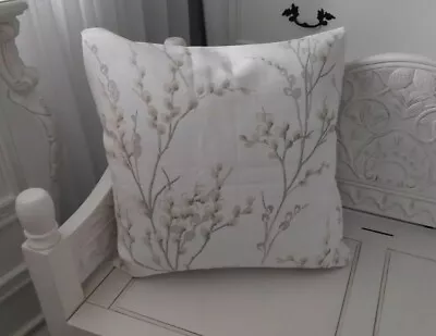 HANDMADE Cushion Covers Use Laura Ashley Pussy Willow Off White Dove Grey Fabric • £13.99