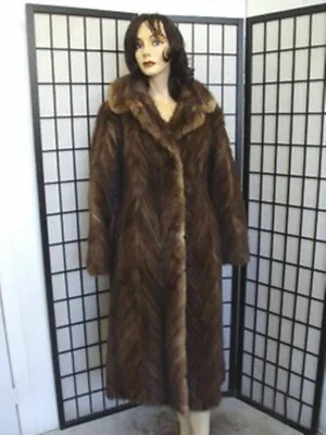 ! Mint Demi Buff Canadian Mink Tail Fur Coat Jacket Women Woman Size 4 Small • $235