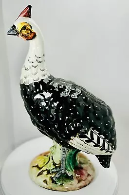 Vintage 1950'S Life Size Hand Painted Italian Ceramic Guinea Fowl Mint Condition • $149.99