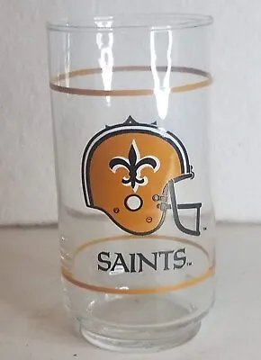 $20 • Buy Vintage New Orleans Saints NFL Football Chevron Mobil Oil~16 Oz Pint Beer Glass