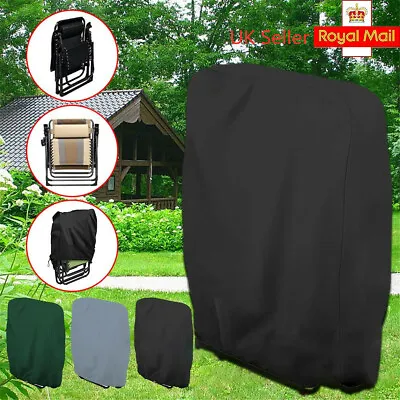 Folding Garden Chair Covers Reclining Sun Lounger Cover Waterproof UV Resistant • £6.41