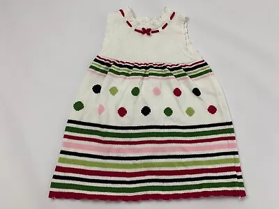 Gymboree Pups And Kisses Fair Isle Stripe Polka Dot Sweater Dress 3T Cute! • $14.36