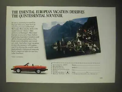 1987 Mercedes-Benz Cars Ad - The Quinetessential Souvenir • $19.99