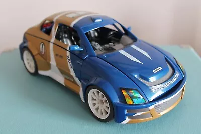 MEGA BLOKS 9.5” PROBUILDER CAR Blue SPEED RALLY RACING Series Tantalus Ti SRA • £10
