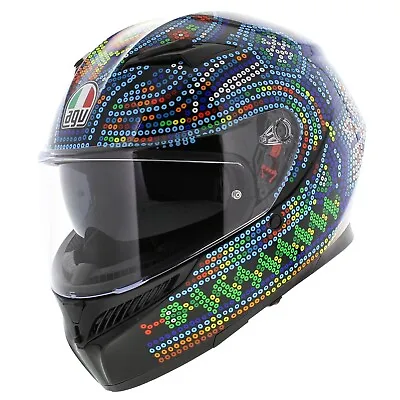 AGV K3 Rossi Winter Test 2018 Blue Motorcycle Helmet ECE2206 Fast Free Shipping • $312