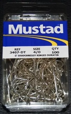 Mustad O'Shaughnessy Hooks 4/0 100-pack • $19.99