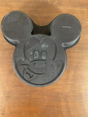 Disney Parks Black Mickey Mouse Lopsided Grin Cake Baking Silicone Mold • $8