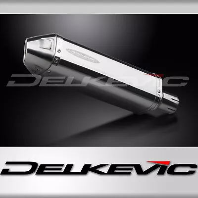 Delkevic Motorcycle 320mm Tri-Oval Stainless Exhaust Silencer End Can With Strap • $174.06