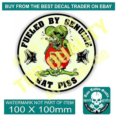 RAT PISS FUELED Decal Sticker Retro Vintage Hot Rod Rat Rod Stickers • $5.50