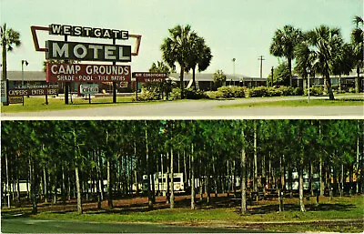 Westgate Motel Campgrounds Mobile Home Park Perry Florida FL Postcard Unposted • $5
