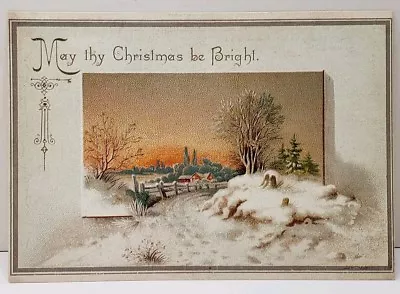 May Thy Christmas Be Bright 6x4 A Reproduction Of An 1874-1895 Postcard E10 • $4.95