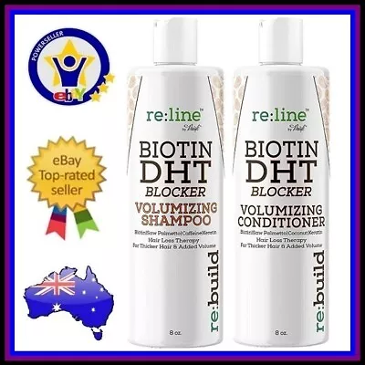 RE:BUILD DHT BLOCKER SHAMPOO + CONDITIONER Hair Volumising Formula 2 X 236ml • $99.95