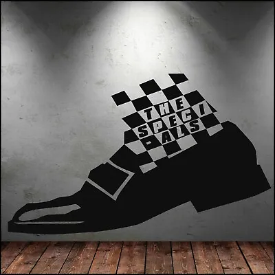 Large Ska Specials Shoe Chequered Socks 2 Tone Wall Art Sticker  A4-1.2m Wide  • £8.49