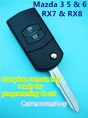 Mazda 3 5 6 Mazda RX7 RX8 Transponder Chip Flip Remote Key Visteon 41521 • $35