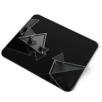 Mouse Mat Pad - BW - 3D Triangle Abstract Shape Laptop PC Desk Office #38729 • £6.99