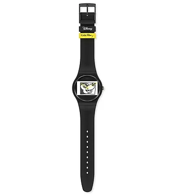 Swatch Keith Haring Disney Mickey Mouse Watch MICKEY BLANC SUR NOIR SUOZ337 • $199.99