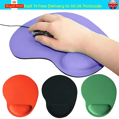 £2.99 • Buy Anti-Slip Mouse Mat Pad Foam Wrist Support PC Mousemat Laptop Computer Gaming UK