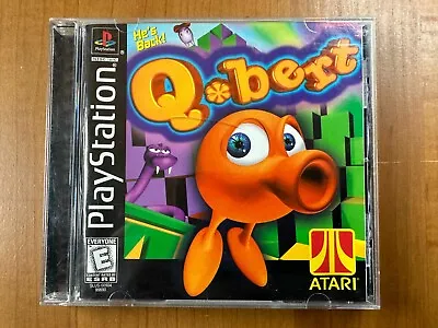 Qbert (Sony PlayStation 1 1999) PS1 Complete Black Label. CIB Ships NEXT Day • $8.95