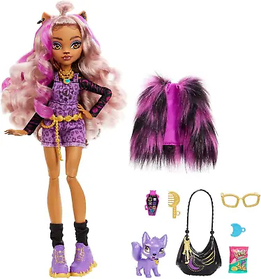 Monster High Clawdeen Wolf Fashion Doll With Purple Streaked Hair Signature Loo • $18.99