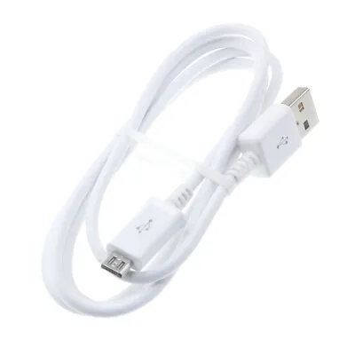 Samsung Oem Micro Usb Cable Fast Charger Power Cord Sync Wire White 3ft Long • $8.54