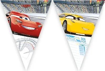 DISNEY CARS BUNTING FLAGS BANNER BIRTHDAY PARTY DECORATION McQueen FAST DISPATCH • £4.35