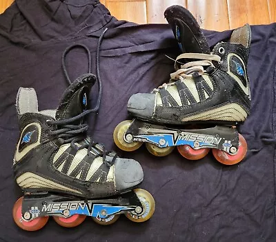 Mission D3 DNA Inline Hockey Roller Youth Skates Size 2D 5.3 Stiffness Hi-Lo Y/L • $44.99