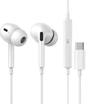 Type C Earphones Wired Bluetooth Headphones For Samsung Huawei Xiaomi Phone • £7.99