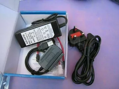 £15.98 • Buy 2.5 /3.5  IDE SATA Hard Disk Drive HDD To USB 2.0 Cable + UK Fused Power Adapter