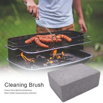 £5.59 • Buy Pumice Stone BBQ Brush Barbecue Mesh Griddle Cleaning Brush Outdoor Grill Brick 