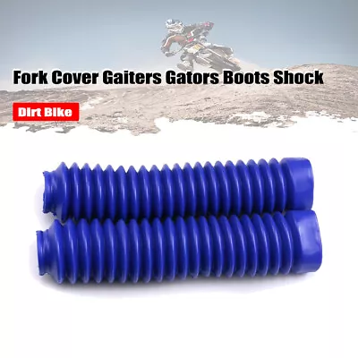 Blue Rubber Front Fork Motorcycle Shock Absorber Dust Cover Gaiters Gators Boots • $15.99