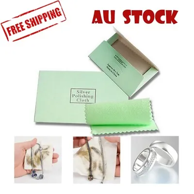 $9.99 • Buy Silver Polishing Cloth Jewellery Cleaning Clean Polish Anti Tarnish Cleaner AU