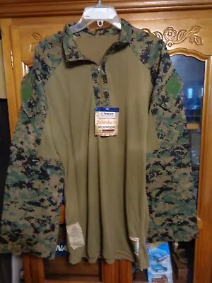 USMC Marine Corps Woodland MARPAT FROG Combat Shirt LR Large Regular  New W/ Tag • $315.75