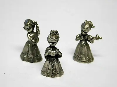 Vintage Miniature Pewter Choir Figurines W/Musical Instruments 1.5  Tall Ex. Con • $10.25