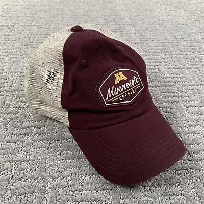 Minnesota Gophers Hat One Size Adjustable Maroon Red Mesh Snapback Cap Logo • $15.59