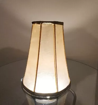 Antique Vintage Parchment Paper Bulb Clip Lamp Shade Shabby Chic 1900-1930s • $29.99