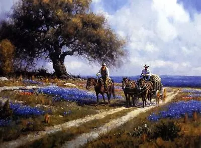 Martin Grelle Sweet Smell Of Spring Cowboy Art Print  Signed &Numbered 16  X 12  • $29.95