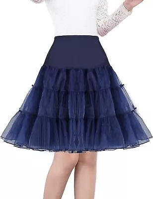 Shimaly Women's 50s Vintage Petticoat 26  Crinoline Rockabilly Tutu Skirt Slip S • $48.37