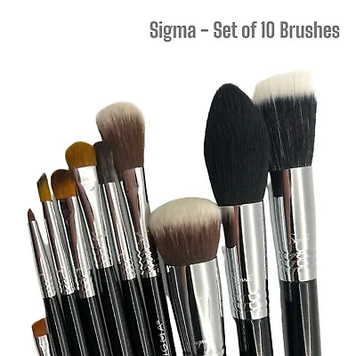 Lot Of 10 Sigma Makeup Brush F50 F25 F82 F03 F63 E55 E54 F69 NEW W/o Box • $99.99