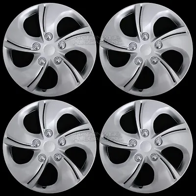 15  Set Of 4 Wheel Covers Snap On 5 Spoke Full Hub Caps Fit R15 Tire & Steel Rim • $54.99