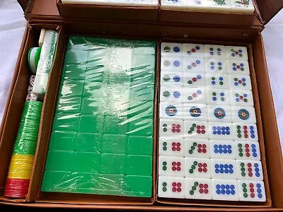 Vintage Mahjong Set 1960's NEW/FACTORY SEALED Lucite Green Mah Jong • $130