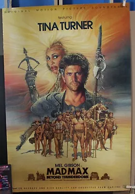 Tina Turner Mel Gibson MAD MAX Vintage US Promo Poster VG Unused 24  X 36  • $3