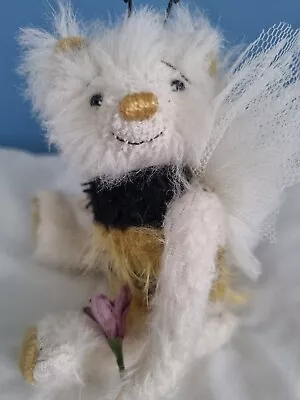 Adorable Artist Bumble Bear By Fluff & Buttons Unique Gorgeous Mohair Bear  • £55