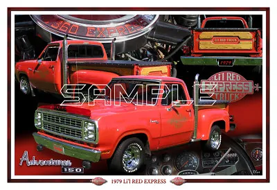 $19.95 • Buy 1979 Dodge Adventurer Lil Red Express Truck Poster Print