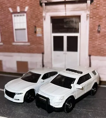 Lot Of 2 Matchbox White Ford Interceptor SUV & Dodge Charger Undercover Police • $6.89