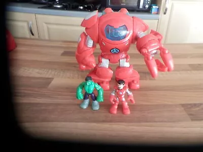 Imaginext Marvel Comics Iron Man Hulkbuster Tony Stark & Hulk Figures • £7.99